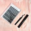 Natural Handmade 16mm Cluster Full Strip Eyelashes Extension Waterproof Single Lashes for DIY Lash Extension at Home