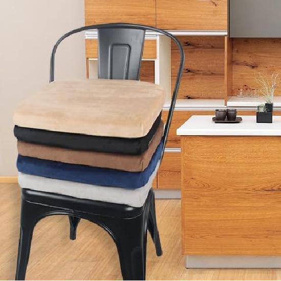 Augld 14x14 Metal Chair Cushion Set of 2 Memory Foam School Chair Cushion Small U Shape Seat Cushion Navy