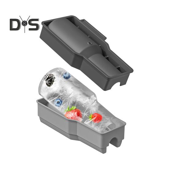 Silicone Ice Cube Tray for 20-40 Oz Tumbler Hollow Cylinder Design Ice Mold with Lid BPA-Free Reusable Ice Cube Maker for Cup H2.0