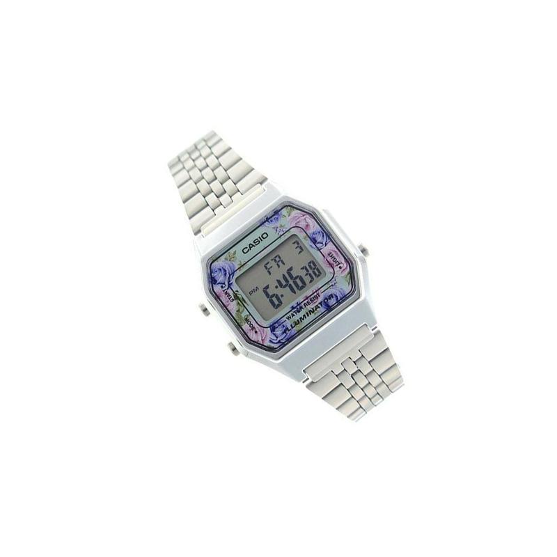 Casio VINTAGE series-L digital display small square watch rose electronic waterproof quartz movement stainless steel strap Japanese and LA680WA-2C