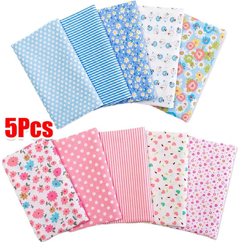 5pcs Patchwork Material DIY Floral Fabric Bundle DIY Crafts Squares Handcraft Pre-Cut Quilting Sewing Projects 25x25cm