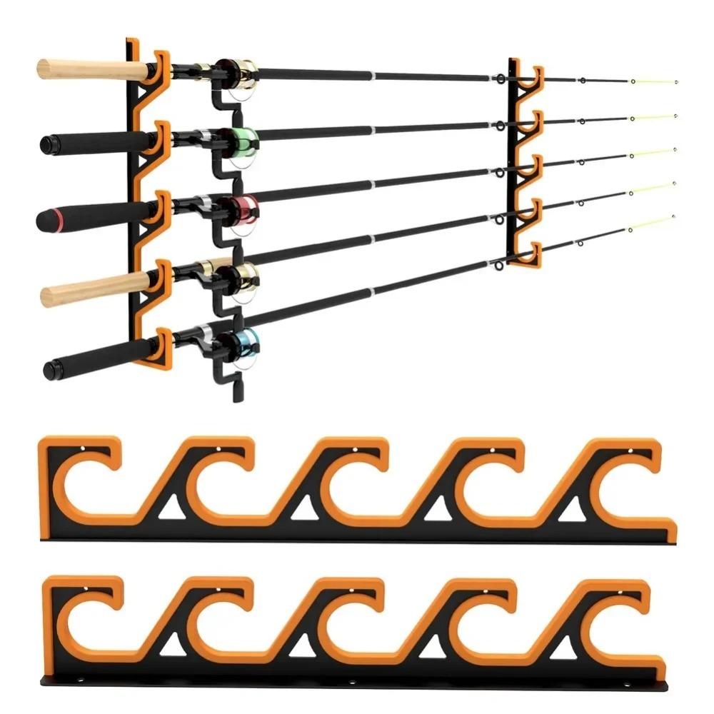 Easy To Install Fishing Pole Organizer Holder Fishing Rod Organizer  Indoor Storage оранжевый