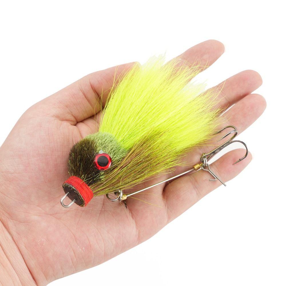 9cm 16g Fishing Lure Mouse Bait Soft Artificial Deer Hair Artificial Lure Bait Longcasting Fishing Water Rat Bait