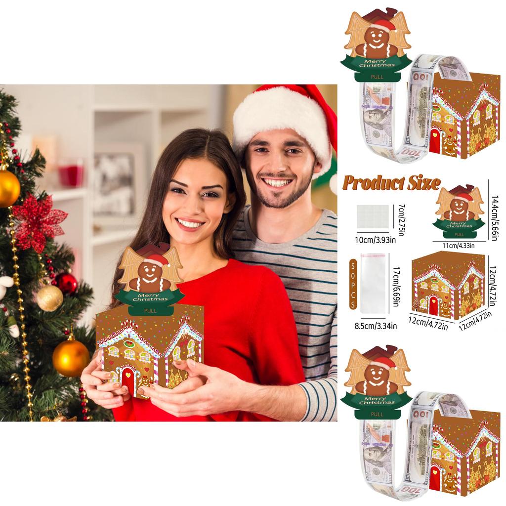 Christmas Gingerbread House Decor Gift Box For Holiday Parties And Festive Atmosphere