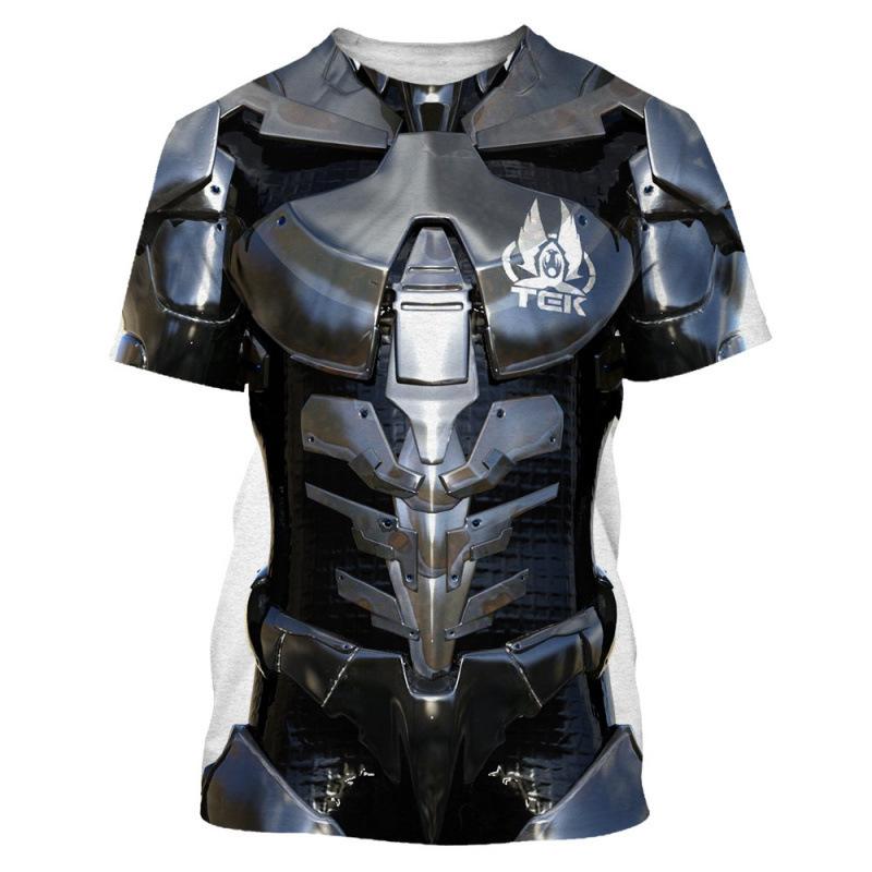 3D Men's T-shirt Fashionable Round Neck Short Sleeved Top Summer New Men's Top