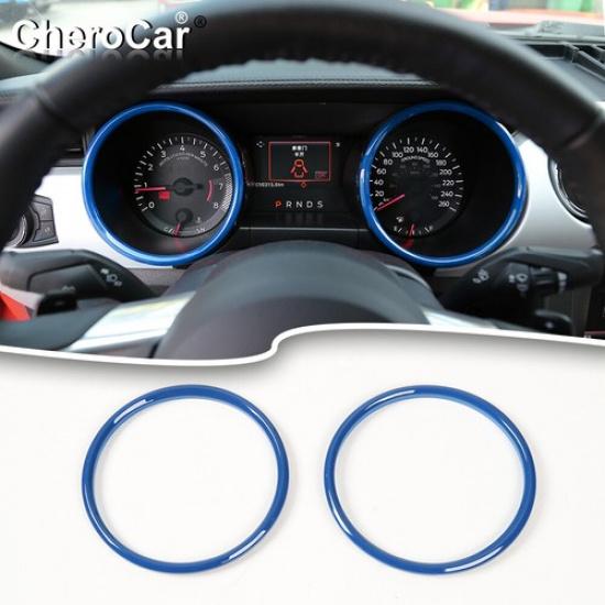Armaturenbrett-Zierrahmenabdeckung Innenzubehör für Ford Mustang 2015-2018 Blau