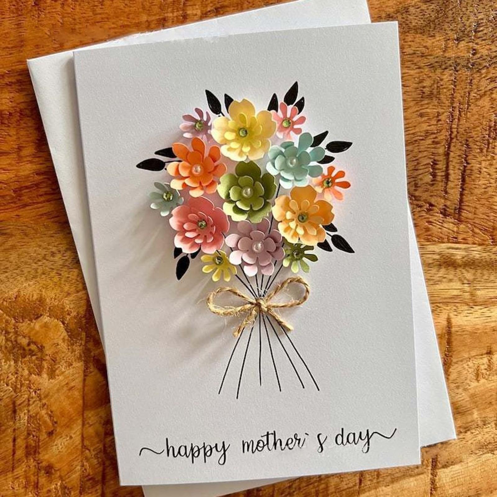 

Листівка ручної роботи до Дня матері, Подарунок до Дня матері, Святковий подарунок, Паперовий набір для виготовлення картки з благословенням One Size