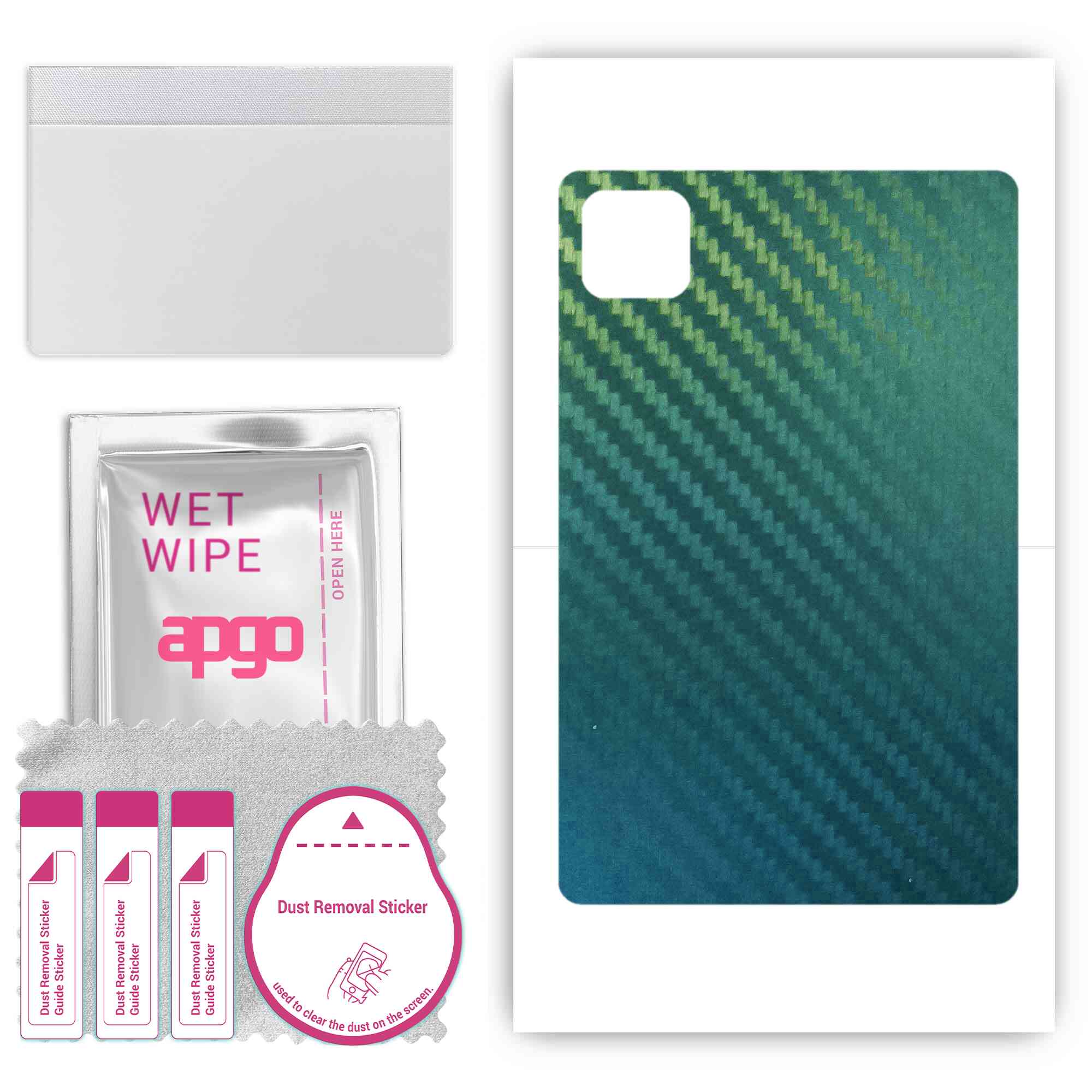 

apgo Protective Skin Sticker for the back compatible with Doogee T10S, Wrap Film, Foil, Vinyl - Pattern Carbon Chameleon CAKA1
