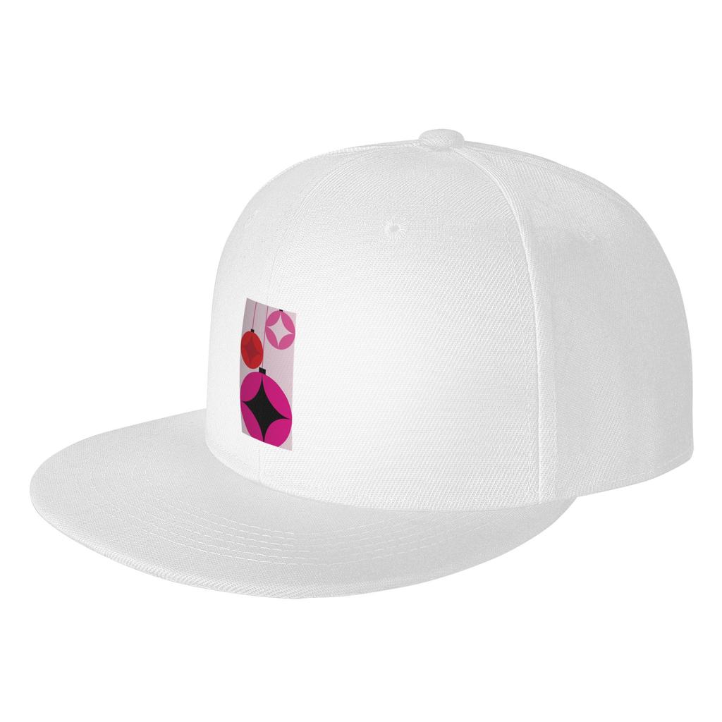 Fashion Christmas Baubles Flat Brim Sun Hat  Suitable For Long Faces Caps