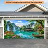 Luxurious Tropical Waterfall Landscape Tapestry Wall Hanging Polyester Backdrop Asian Jungle Paradise Decoration for Home Party