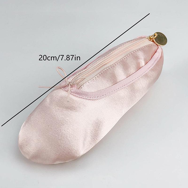 Großes Fassungsvermögen Ballettschuhe Federmäppchen Kosmetiktasche Niedliches Design Ballerina Federmäppchen Schreibtisch-Organizer Schul-Federmäppchen