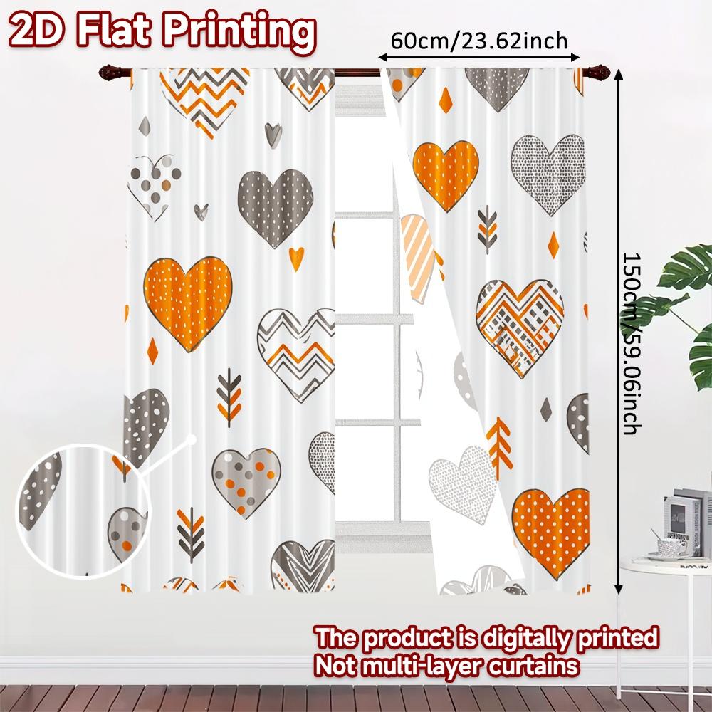 2 Stück, 2D-FLACHDRUCK Vorhänge (Ohne Stange) Mustergitter Weihnachtsfest Kreative Vorhänge Strapazierfähiger Polyesterstoff