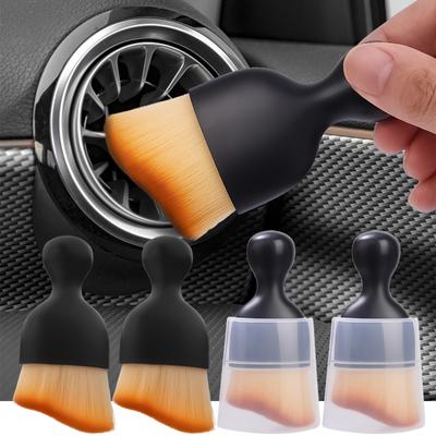 Čištění ventilačních otvorů auta Měkký kartáč s pouzdrem Nástroj na čištění interiéru auta Umělý kartáč na auta Prach z štěrbin do auta Detailování auta