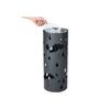 SONGMICS Metal Umbrella Stand, Umbrella Holder with Water Tray and Hooks, 19.5 X 49 Cm (Dia. X H), Round, Matte Anthracite Grey