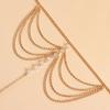 European and American beach temperament imitation crystal multi-layer fringed chain foot decoration ethnic style bride finger metal anklet