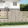 Maison Exclusive - Gebogene Gabionenkörbe 3 Stk. 200x30x180/200 cm Verzinkter Stahl