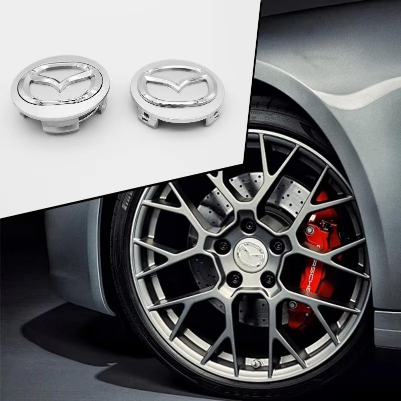 For Mazda 3 6 2 5 Atenza Axela Demio CX3 CX5 CX30 MX3 MX5 RX8 56mm Car Wheel Center Hub Caps Rim Cover Modification Accessories BBF3