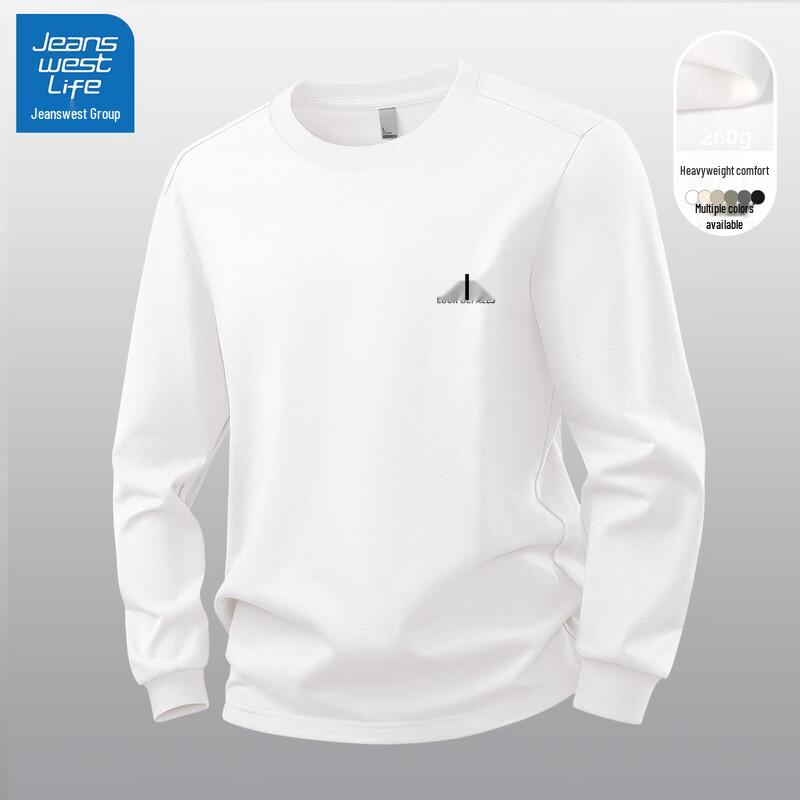 JEANSWEST LIFE Men's 2025 Heavyweight Loose Fit Long Sleeve T-shirt