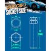 10 Spline Lug Nut Key Replacement For TA20-19/21 Fit Bimecc M12X1.5 M14X1.5 10 Spline Lug Nuts And Lug Bolts, 10 Point Lugnut Socket With 3/4"(19Mm)