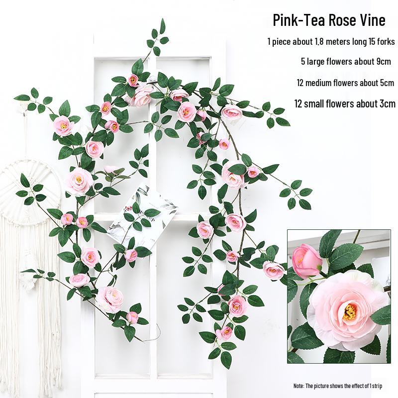 Simulierte Rosenblumenranke zur Wanddekoration & Landschaftsgestaltung