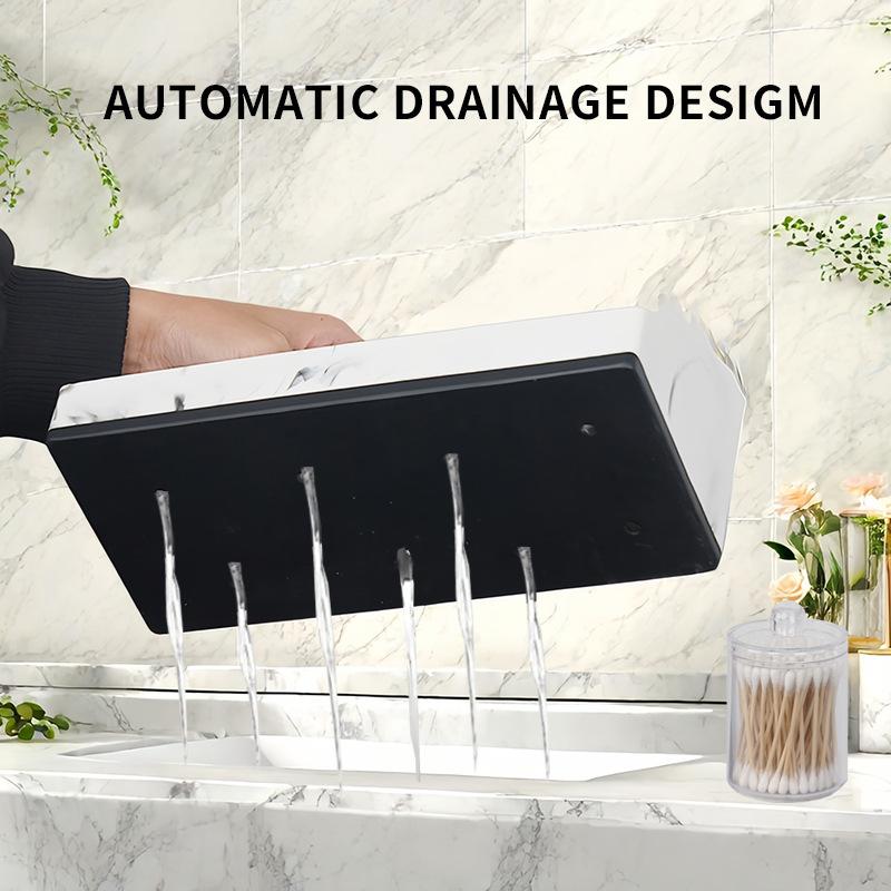 Resin Bathroom Toothbrush Holder Household Items Dressing Table Storage Rack Multifunctional Toothbrush Holder