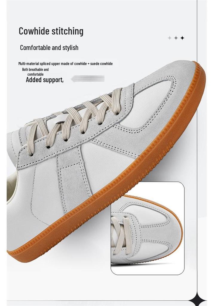 2024 Autumn Retro Casual Men's Thick Sole White Sports Shoes