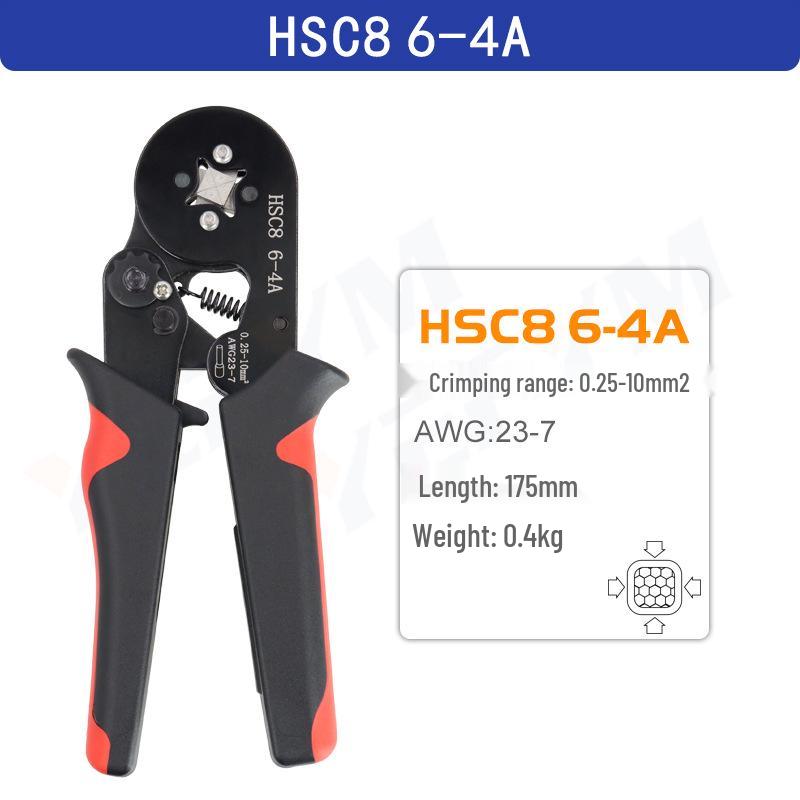 Tubular Terminal Crimping Pliers HSC8-6-4 with 1200-Piece Electrician Kit
