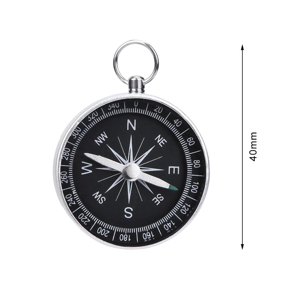 - Aluminum Mini Compass with Keychain Outdoor Camping Survival Pocket Compass