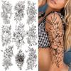 Realistische Nep Pioenroos Tijdelijke Tatoeages Voor Vrouwen Meisje Zwarte Roos Olifant Bloemen Tatoeage Sticker Tijger Anemoon Tatoeages Halfmouw