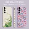 Blue Flowers Pattern Case For Samsung Galaxy S26 S25 Ultra S24 S23 S22 Plus S21 FE A15 A16 A17 A35 A36 A54 A55 A56 5G Soft Cover