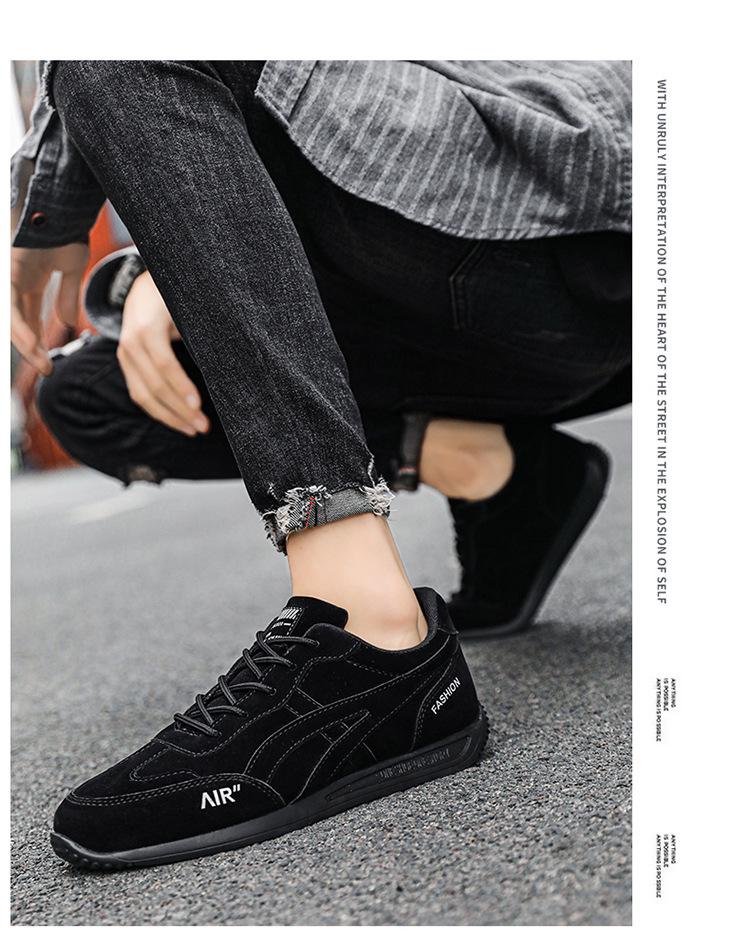 2024 Forrest Gump Retro Korean Style Men's Running & Skate Shoes - Spring Trendy Casual Waffle Design.