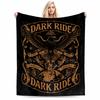 Black and Gold Dark Ride Themed Eagle Pattern Decorative Blanket Blanket Blanket, Suitable for Use In the Bedroom, Living Room, On the Sofa