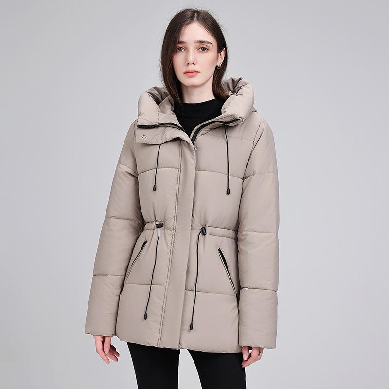 YYFS Damenmode Casual Herbst Winter Einfarbig Druck Langarm Jacken & Mäntel Daunenmäntel