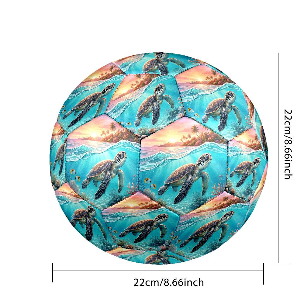 1pc Oceanic Serenity Size 5 Soccer Ball Professional Lightweight Durable Match Training Football Indoor &Outdoor Sports BallTraining Ball y76
