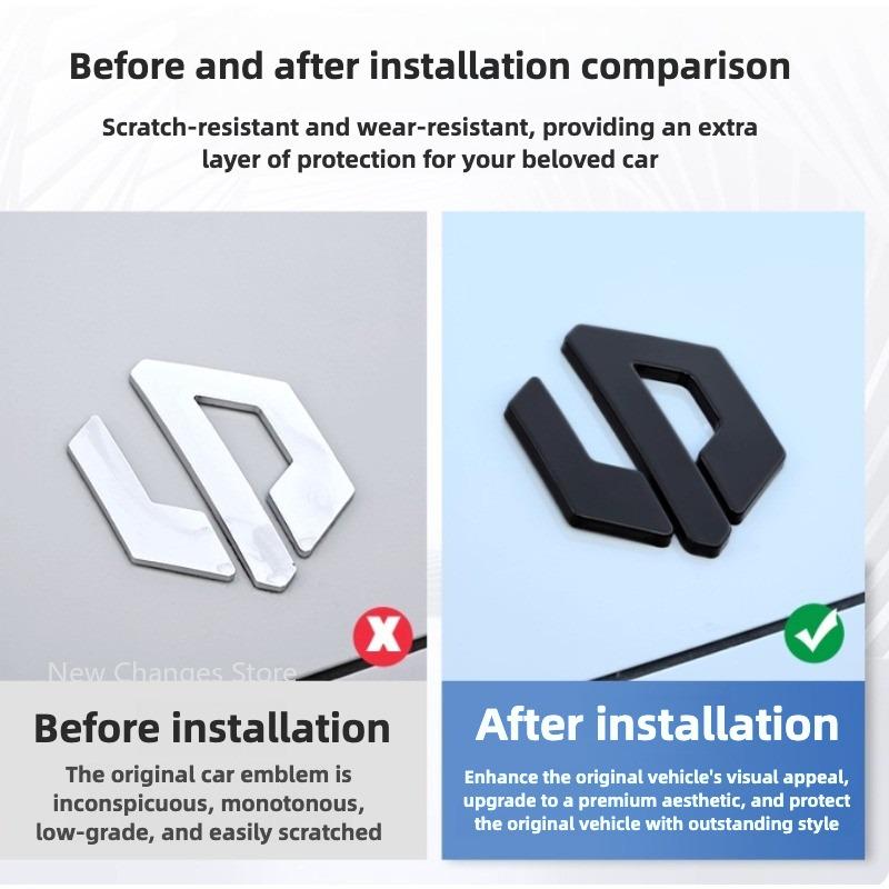 For Leapmotor B10 C10 C11 C16 Blackened Car Emblem Letter Sticker Black Warrior Exterior Modification Accessories