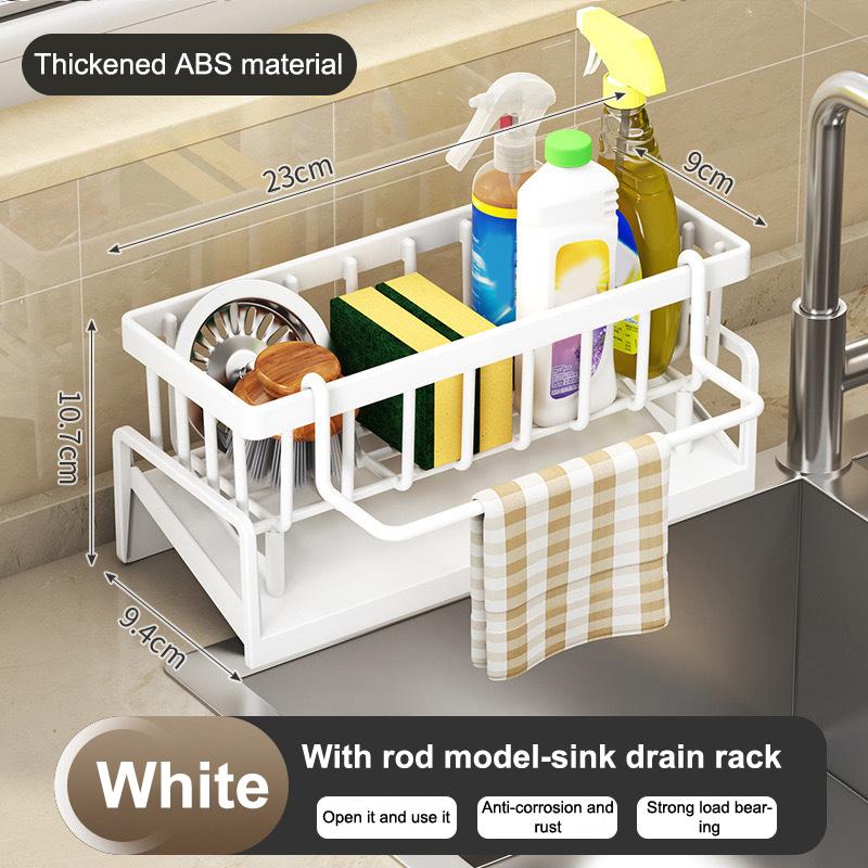 Multifunctional Sponge Rack Drainer Kitchen Shelf Sink Rag Dishwashing Detergent Dishcloth Organiser Kitchen Storage Racks