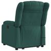 Massage Recliner with Rising Function Dark Green Fabric