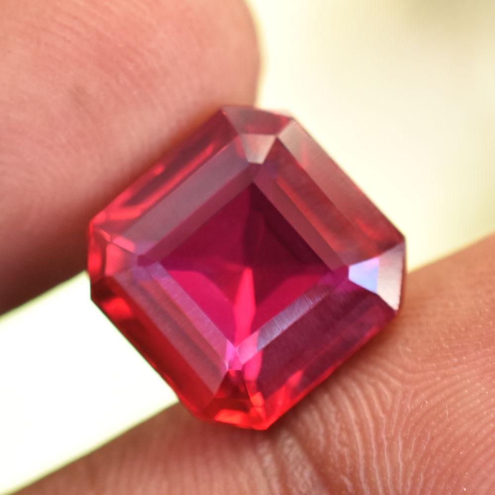 Natural Red Ruby Loose Gemstone 9 Ct Square Cut for Jewelry Making for Jewelry Making and Crafts