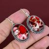 Kingman Red Mohave Copper Turquoise Earring 925 Sterling Silver Earring Handmade Jewelry Vintage Gemstone Earrings Silver Jewelry for Gifts