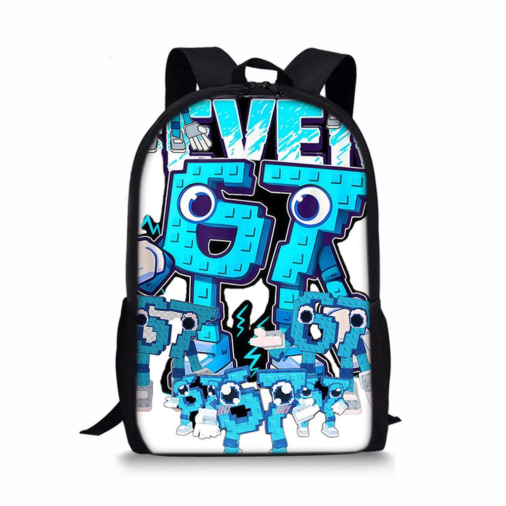 Beliebte jugendliche 67 sechs sieben Schüler Schultaschen Notizbuch Rucksäcke 3D-gedruckte Oxford Wasserdichte Jungen/Mädchen Reise-Taschen