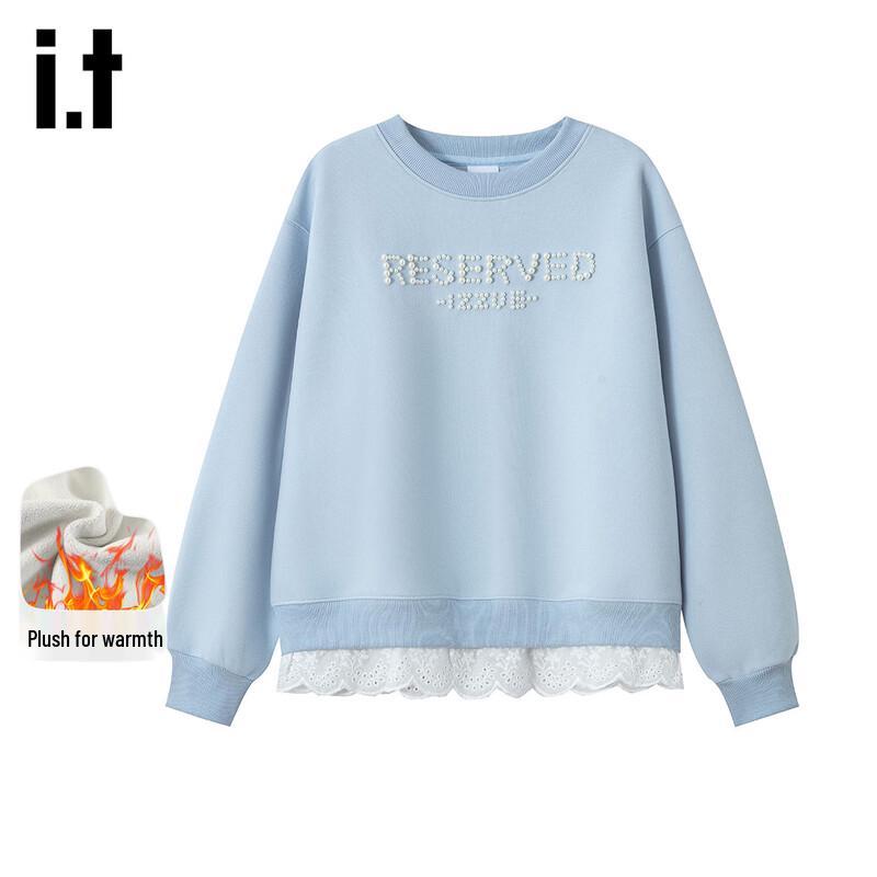 Женская толстовка Izzue IT с кружевной вставкой и флисом XL