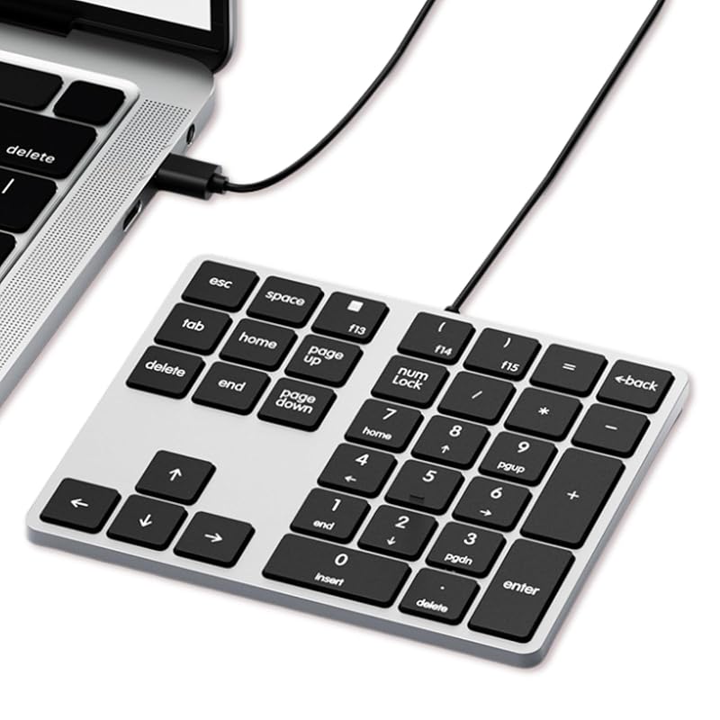 

Levieny numeric keypad wired Thin 34 keys numeric keyboard Magicforce With Tab key USB C ultra thin and lightweight Compatible with PC/Laptop, etc.