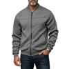 Men's -Lined Zip-Up Jacket Casual Cardigan Color Long Sleeve