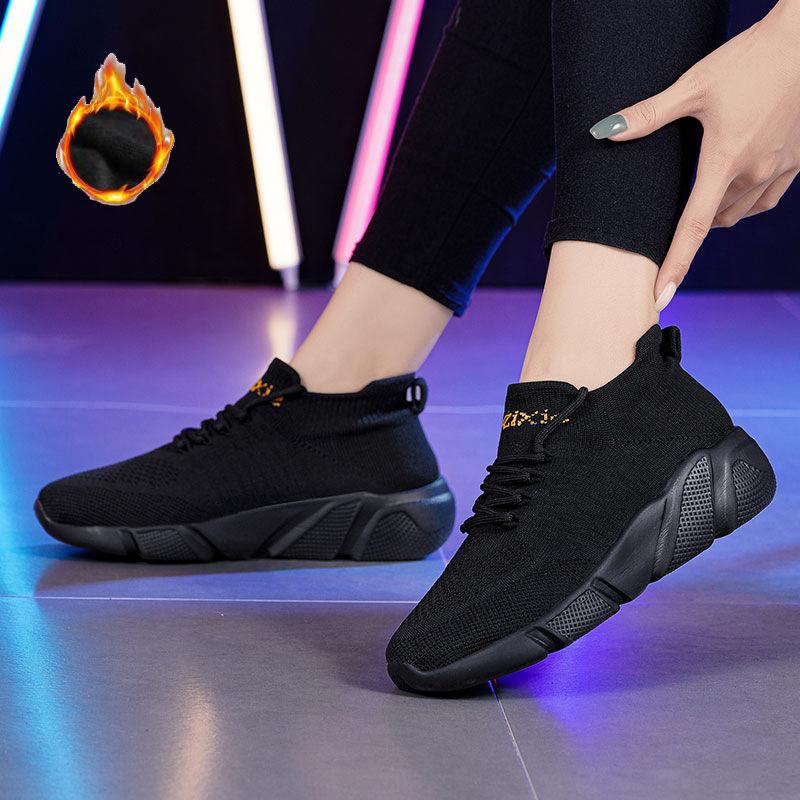 

New sports shoes women s shoes summer fly-woven elastic socks shoes men s knitted soft-soled running shoes fashion lazy shoes 47
