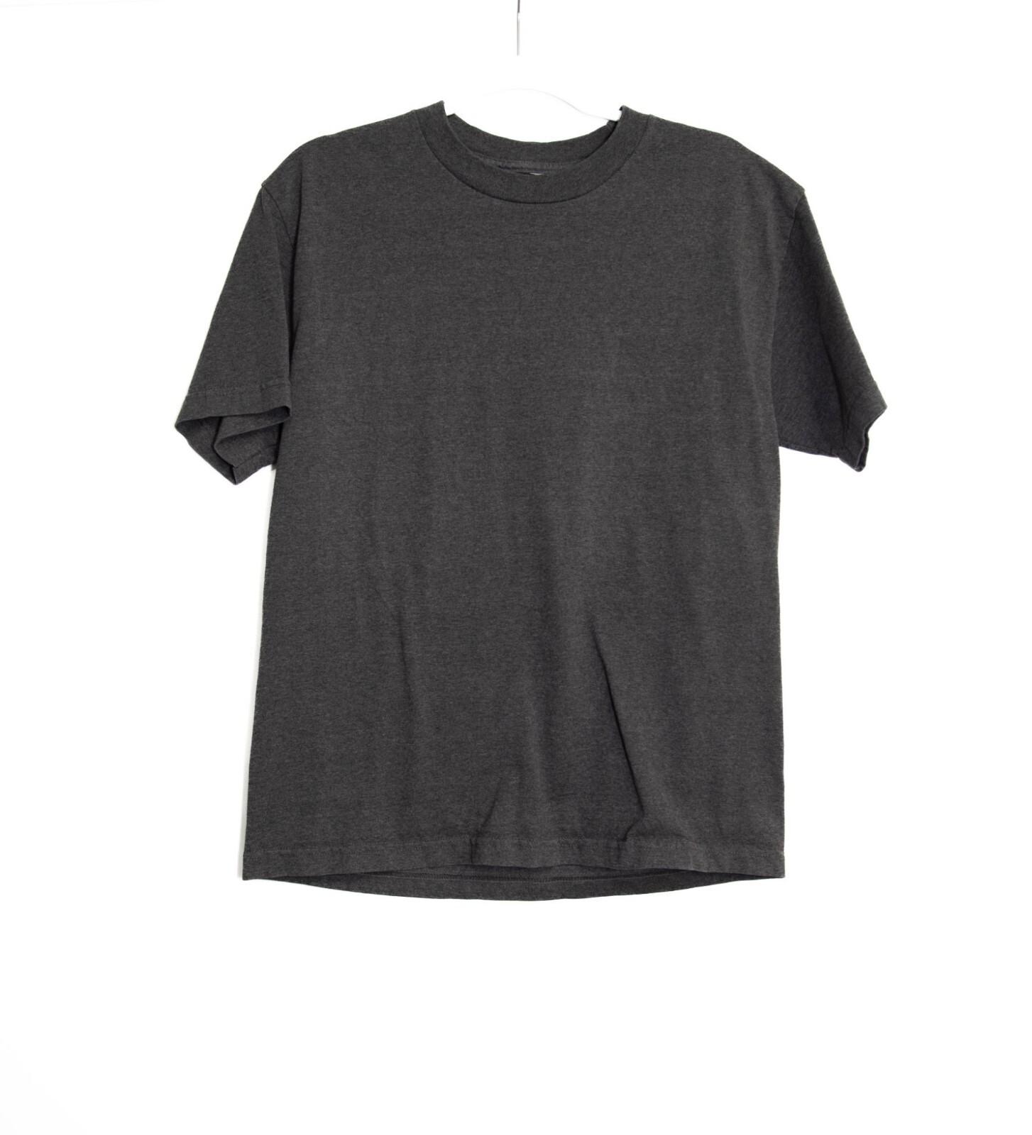 Charcoal Gray Crewneck Short Sleeve T-Shirt S Unisex Cotton Blend M XXXXL