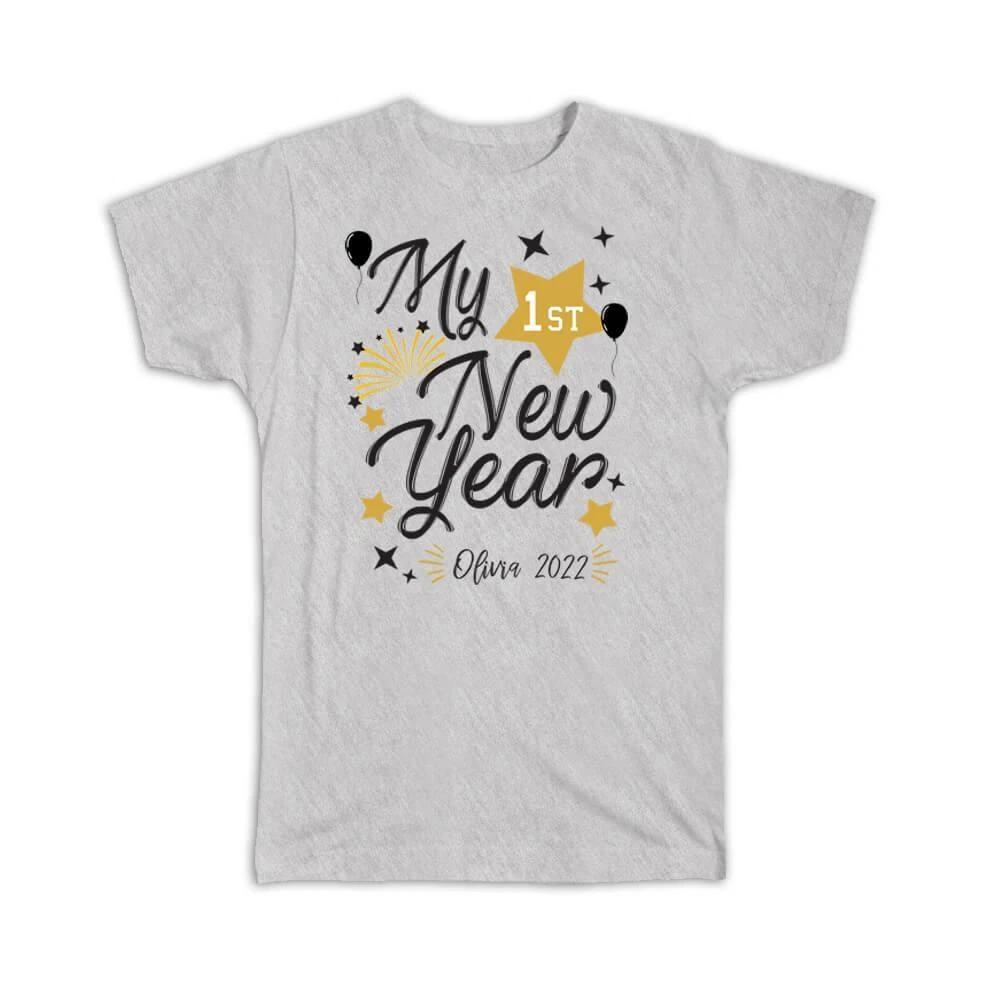 Gift T-Shirt : My First New Year For Baby Kid Child Fireworks Celebration Cute S