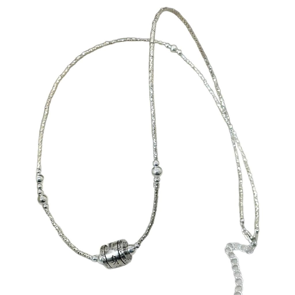 S925 Sterling Silver Chinese Style Luxury Collarbone Necklace - High-End, Simple, Versatile Design