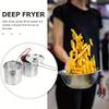 3pcs stainless steel fryer set with filter - perfect for home cooking and restaurant use of tempura, french fries, and chicken