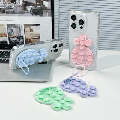 Custodia Magnetica per Telefono in Silicone Liquido con Anello Metallico Adesivo e Supporto a Ventosa Retrattile