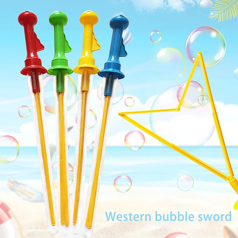 

Multi-Hole Western Sword Bubble Blower Large Size Handheld Rainbow Children S Toy Baby Safety No Toxic Soap Bubble Toy one size